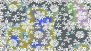 Küçük çiçekteki sevimli çiçek deseni. Gri renkli çiçekler.