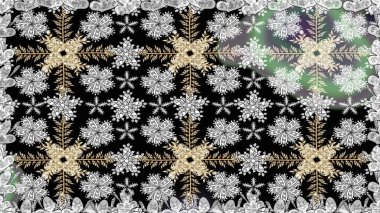 Raster illüstrasyonu. Çiçek buketleriyle klasik tarzda kusursuz desenler. Gri renklerde.