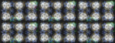 Renkli Bahar Teması eskiz kalıbı. Raster illüstrasyonundaki çiçek desenli çizim. Gri, nötr ve mavi renkte çiçekler. Düz Çiçek Elementleri Tasarımı.