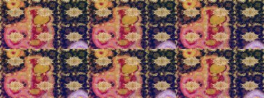 Kahverengi renklerde altın desenler ve altın elementler. Çiçek kiremitleri. İslam tasarımı. Eskiz desenli oryantal süs. Raster altın tekstil baskısı.