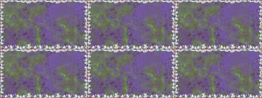 Sanat retro seramik seramik tasarım tarzında serbest ve doğrusal el çizimi logo. Şirin yaban sineği altıgenleri, menekşe renginde, gri arka planda izole edilmiş. Menekşe, gri ve nötr renkleri yakından izle.