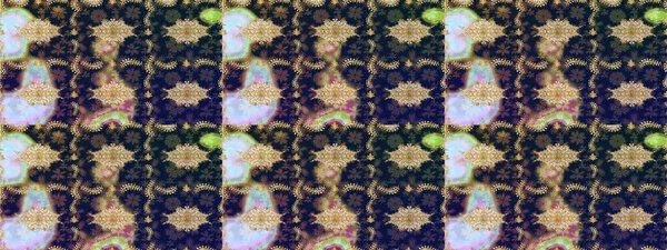 Damask золото абстрактный цветочный рисунок рисунок на синих цветах. Растровая иллюстрация. Украшение орнамента.