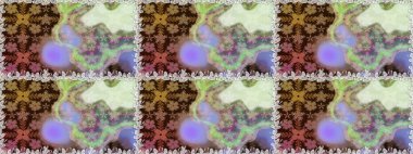 Süslü kumaş deseni. Raster illüstrasyonunda kusursuz çiçek deseni. Renkli Bahar Temalı Kusursuz Arkaplan. Düz Çiçek Elementleri Tasarımı.