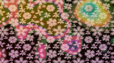 Raster illüstrasyonu. Organik motif arka planı. Ultraviyole kumaş deseni. Çizim deseni.