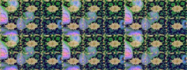 Barok tarzında eskiz oryantal süsü. Geleneksel klasik altın desen. Gri renkli ve altın elementli altın desenli. Raster doğulu süsü.