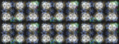 Renkli Bahar Teması eskiz kalıbı. Raster illüstrasyonundaki çiçek desenli çizim. Gri, nötr ve mavi renkte çiçekler. Düz Çiçek Elementleri Tasarımı.