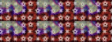 Kar taneleri radyal kahverengi, kırmızı ve nötr renkler. Renkli arka planda güzel kar taneleri. Raster illüstrasyonu..