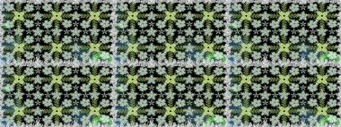 Şatafatlı bahar bahçesi dokusu. Siyah renkli çiçekler. Raster illüstrasyonu. Çiçek deseni. Çiçekler siyah renklerde pürüzsüz.