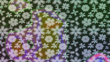 Raster illüstrasyonundaki çiçek desenli çizim. Düz Çiçek Elementleri Tasarımı. Gri renkli çiçekler. Renkli Bahar Teması çizim şablonu.