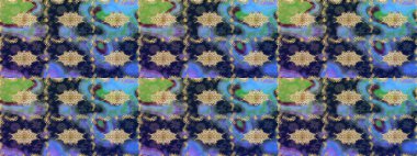 Mavi renkli Raster altın deseni. Altın kar tanesi basit bir çizim kalıbı. Kış sembolü, Mutlu Noeller, Mutlu yıllar 2019. Soyut duvar kağıdı, ambalaj dekorasyonu.