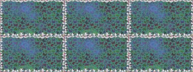 Mavi, şirin arka planda kelebekler. Raster. Kağıt, kumaş ve ambalaj için uygun. Kusursuz desen.