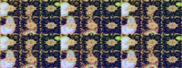 Damask золото абстрактный цветочный рисунок рисунок на синих цветах. Растровая иллюстрация. Украшение орнамента.