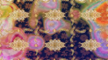 Bej renkli ve altın elementli eskiz deseni. Bej renkler ve altın elementler üzerine altın eskiz deseni. Noel, kar tanesi, yeni yıl.