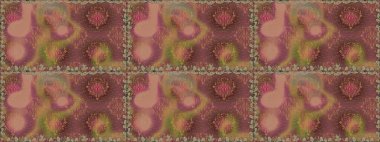 Raster Yumuşak kumaş deseni. Raster çiçek izi. Klasik taslak çizimi. Çiçekli, kahverengi, pürüzsüz desen.