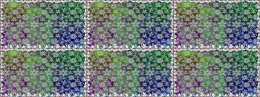 Raster illüstrasyonu. Çiçekli güzel suluboya desen. Gri renklerde.