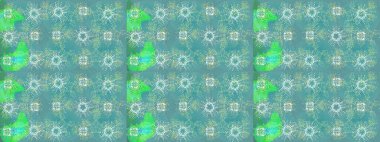 Çiçek Elementleri 'nin soyut geçmişi. Raster kış deseni. Mavi, nötr ve yeşil renkler üzerine tasarım. Raster illüstrasyonu.