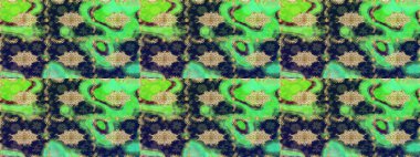 Altın elementlerle yeşil renklerde altın desen. Raster oryantal süs. Altın deseni çiz.