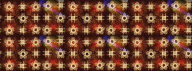 Renkli elementlerle Raster ilginç desen