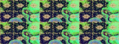 Yeşil renklerdeki altın element. Doğu tarzı element. Altın desenli çiçek dekoru. Tasarım şablonu için çizgi çizimi sınırı. Davetiyeler, kartlar, web sayfası için Raster illüstrasyonu.