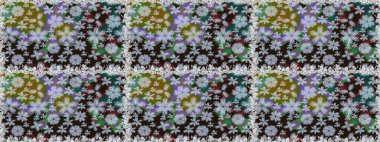 Doodle unsurları. Sorunsuz çiçek deseni kaydırma kağıt, davet, el ilanı, afiş veya Web sitesi Web sitesi arka plan duvar kağıdı için kullanılabilir. Elle çizilmiş Raster illüstrasyon.