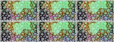 Asya tekstil tarzında. Düz Çiçek Elementleri Tasarımı. Kusursuz çiçek deseni. Tarafsız renklerde çiçekler. Renkli Bahar Temalı Kusursuz Arkaplan. Raster illüstrasyonu.