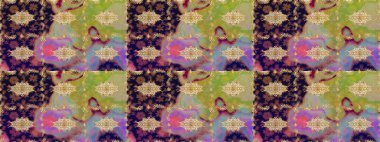 Altın elementlerle nötr renklerde altın desen. Raster altın tekstil baskısı. Eskiz desenli oryantal süs. Çiçek kiremitleri. İslam tasarımı.