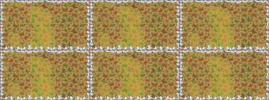 Kusursuz desen. Raster illüstrasyonu. Sarı renkte güzel renk kelebekleri. Kumaş, tekstil, baskı ve davet için arkaplan.