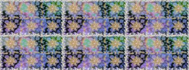 Klasik raster şablonu. Tekrarlayan elementlerle kusursuz soyut arkaplan. Gri ve altın desenli.