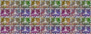 Renkli Bahar Temalı Kusursuz Arkaplan. Tarafsız renklerde çiçekler. Sevimli çiçek raster deseni. Düz Çiçek Elementleri Tasarımı.