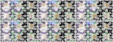 Raster düz çiçekleri pürüzsüz desen. Hediye ambalaj kağıdı, tebrik kartları, posterler ve pankart tasarımı. Gri renkli çiçekler.