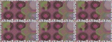 Raster suluboya çiçek deseni, narin çiçekler, kahverengi çiçekler, tebrik kartı şablonu. Raster Güzel kumaş deseni.