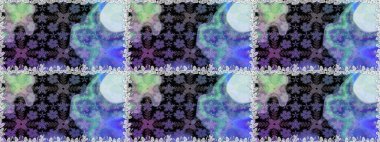 Yatak çarşafları, ceket, paket tasarımı, kumaş ve moda kavramları için tekstil baskısı. Kusursuz etnik tasarım. Çiçekleri, deniz kabukları, mandalaları ve suluboya efektleri olan deniz altyapısı.