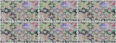 Renkli Bahar Temalı Kusursuz Arkaplan. Düz Çiçek Elementleri Tasarımı. Gri renkli çiçekler. Güzel çiçek deseni..