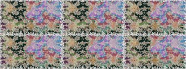 Çiçek duvar kâğıdı. Tarafsız renklerde şirin tekstil tarzında. Çiçek arkaplan. Renkli, pürüzsüz desen. Raster illüstrasyonu.