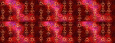 Güzel soyut kar taneleri raster tasarımı. Düz kar karalama ikonları, kar taneleri kırmızı, kahverengi ve turuncu renkli siluetler noel afişi, kartlar. Yeni yıl kar tanesi.