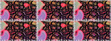 Doğal kozmetik ürünleri, parfüm, çiçekçi dükkanı için bahar ihalesi tasarımı. Siyah lale çiçekli, pürüzsüz bir desen. Paket kağıdı için en iyisi. Karşılama ya da düğün geçmişi olarak kullanılabilir.