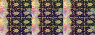 Gri renkli ve altın elementli altın desenli. Raster geleneksel oryantasyon süsü. Klasik altın deseni çiz.