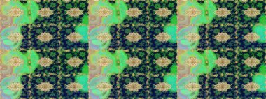 Altın elementlerle yeşil renklerde altın desen. Geleneksel oryantasyon süsü. Klasik klasik klasik arka plan. Klasik Raster altın desenini çiz.