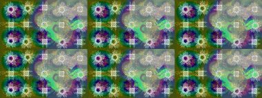 Renkli elementlerle Raster ilginç desen.