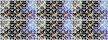 Gri renklerde. Küçük çiçekteki sevimli çiçek deseni. Raster deseni. Soyut çiçek desensiz arkaplan. Raster illüstrasyonu.