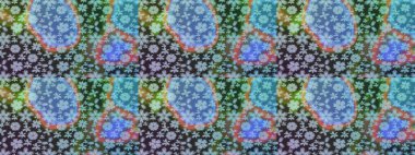 Chichi 'nin kumaş kalıbını çiz. Çiçek deseni. Düz Çiçek Elementleri Tasarımı. Renkli Bahar Teması eskiz kalıbı. Raster illüstrasyonu.