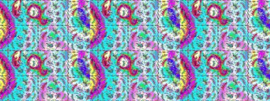 Sevimli çiçek raster deseni. Düz Çiçek Elementleri Tasarımı. Renkli Yaz Temalı eskiz kalıbı. Renkli çiçekler.