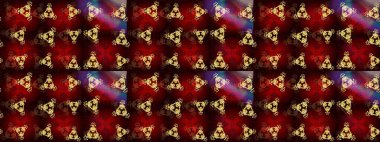 Sembol kışı, donmuş, Noel, yeni yıl tatili. Kahverengi, kırmızı ve siyah siluet kar tanesi işareti. Kar Tanesi Mozaik ikonu. Düz dizayn. Grafiksel element dekorasyonu. Raster illüstrasyonu.