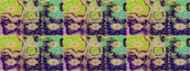 Tekrarlayan elementlerle soyut arkaplan oluşturun. Raster illüstrasyonu. Klasik altın desenli eskiz. Yeşil renkler ve altın elementler üzerine altın çizim deseni.