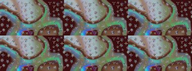 Kahverengi renkte çiçekli çiçek deseni. Suluboya tarzında kahverengi renkte çiçekler.