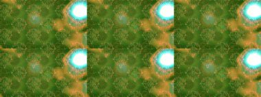 Çiçeklerle suluboya desenli çiçek deseni. Raster illüstrasyonu. Yeşil, kahverengi ve nötr renklerde güzel tekstil..