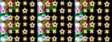 Renkli elementlerle Raster ilginç desen