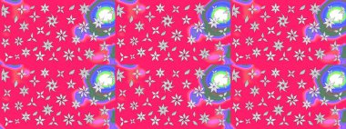 Tarafsız renklerde çiçekler. Hediye ambalaj kağıdı, tebrik kartları, posterler ve pankart tasarımı. Raster düz çiçek çizim deseni.