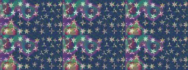 Küçük çiçekli basit bir çiçek çizimi. Mavi renkte şirin çiçekler. Moda baskısı, albüm, ambalaj kağıdı ve duvar kağıdı için zarif dekoratif süslemeler. Raster illüstrasyonu.