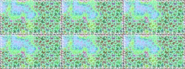 Raster illüstrasyonu. Mavi renkte bir resim. Kumaş, Tekstil, Baskı ve Davetiye için arka plan. Suluboya stilinde uçan kelebeklerin kusursuz deseni. Doğada Güzellik.